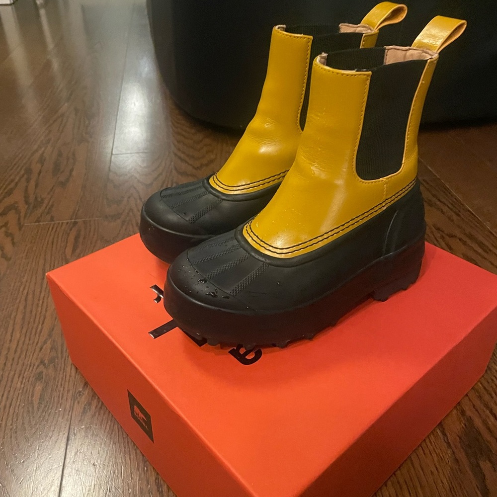 Proenza Schouler Yellow and Black Winter Boots